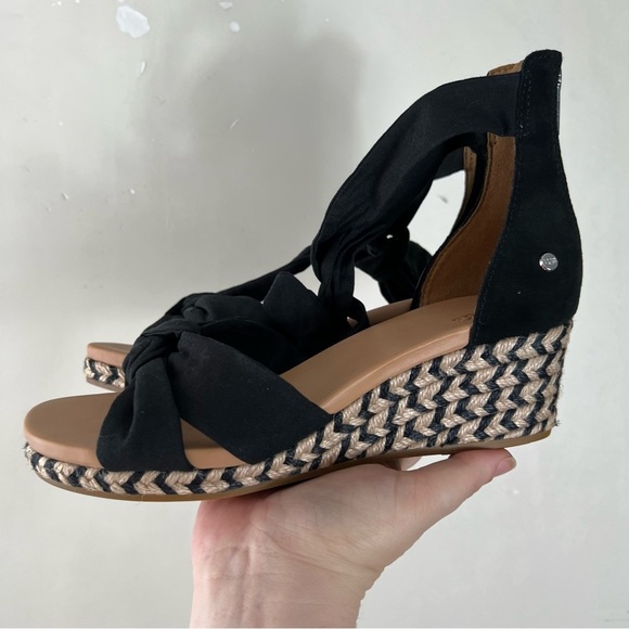 UGG Yarrow Platform Wedge Sandal Women’s Size 9 Black NEW - Picture 5 of 11